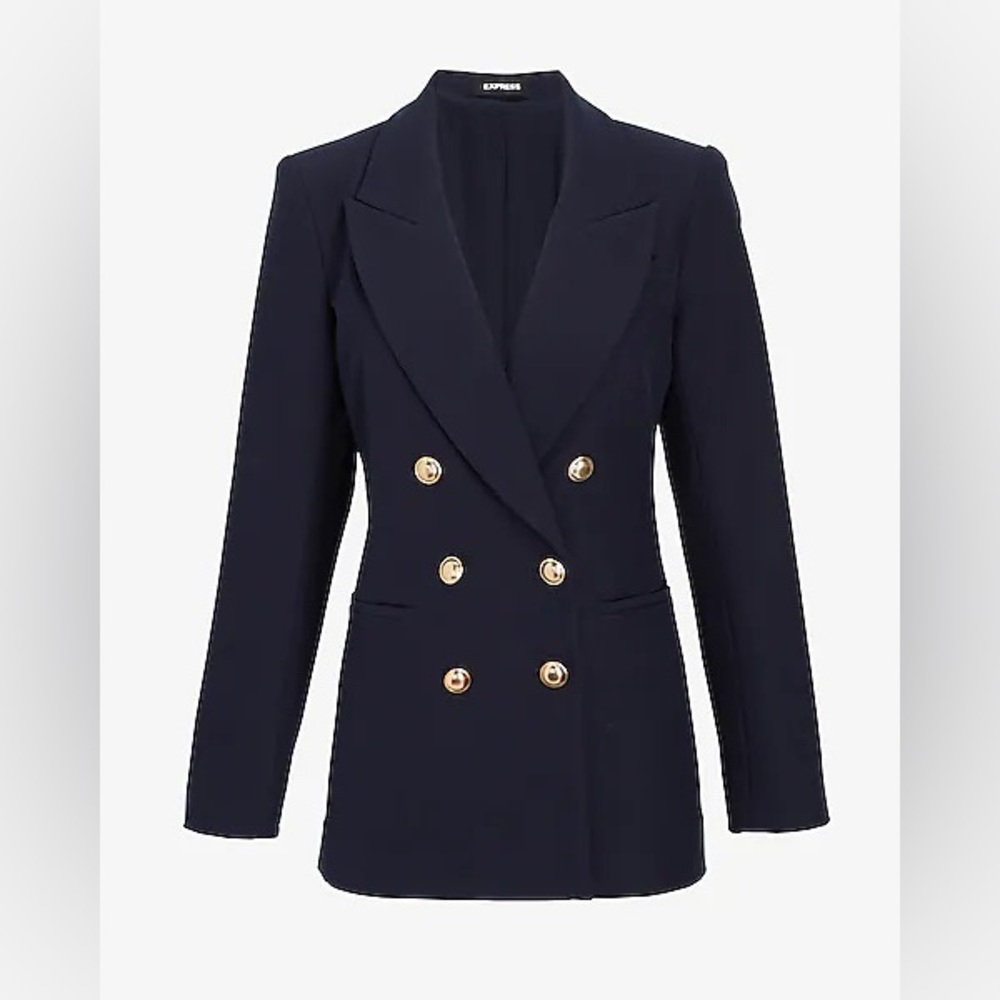 Peak Lapel Double Breasted Blazer - Picture 2 of 3